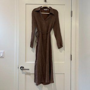 & Other Stories: Brown Long Sleeve Maxi Dress